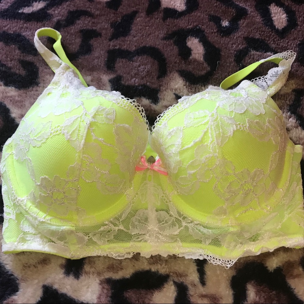 Lacey neon yellow bra